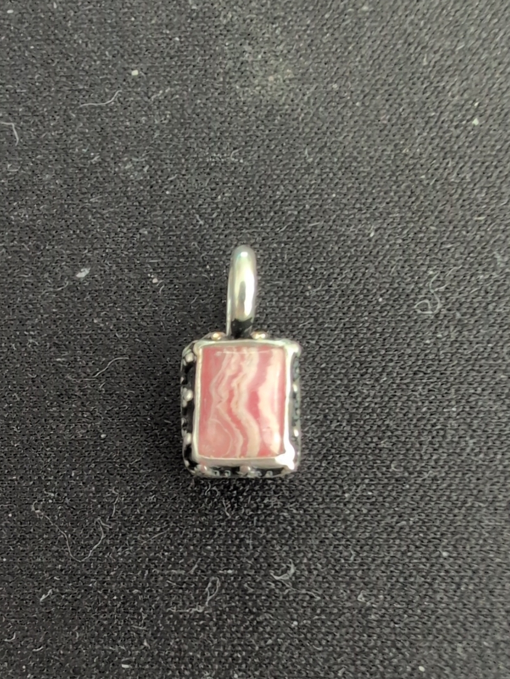 Sterling Silver Pendant with Rhodochrosite Stone